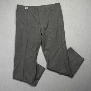 Hugo Dress Pants Straight Leg Mid Rise Flat Front Gray Classic Size 36R